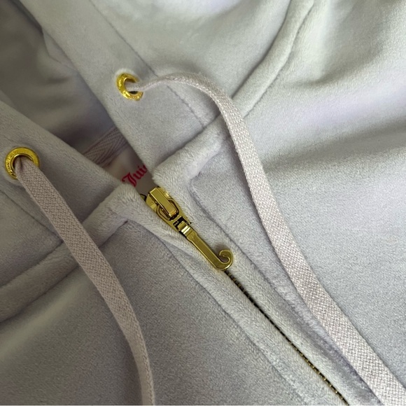 Juicy Couture Classic Velour Zip Hoodie in Lilac - Picture 4 of 8